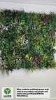Ultra realistic artificial green wall with green yellow red purple and white foliage 100x100cm panel PW2324FR100