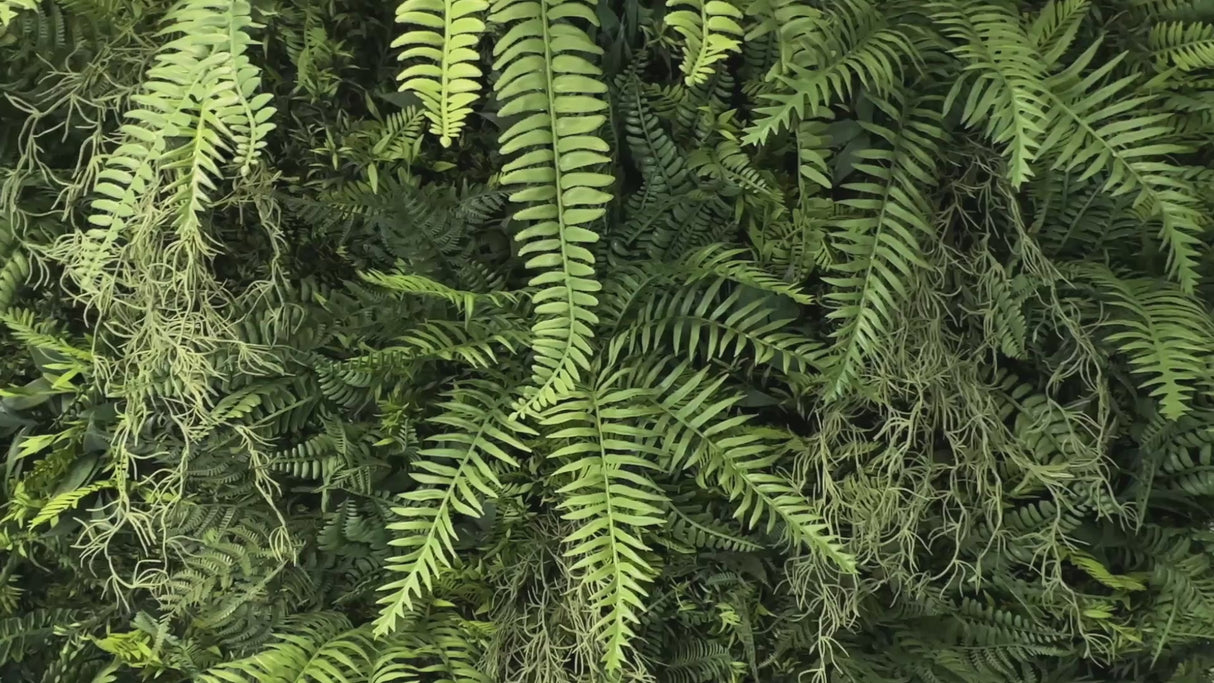 Combo of 3 x 1m2 FR artificial tropical Jungle green wall panels with green foliage