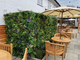 Ultra realistic FR artificial plant wall with green  yellow red purple and white foliage 100x100cm Panel B