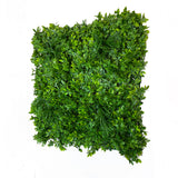 Artificial green wall panel with mixed 3d light-dark green foliage  100x100 cm