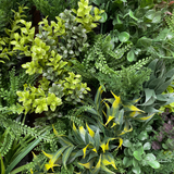 Ultra realistic Combo panel C - Artificial 3D plant wall with green with yellow red purple and white foliage 100x50cm
