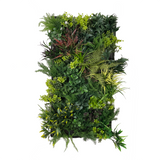 Combo panel A - Artificial 3D plant wall with green with yellow red purple and white foliage 100x50cm