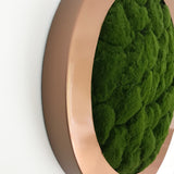 Artificial bun moss circular art panel GRP bronze finish