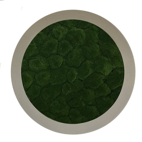 Artificial bun  moss circular art panel GRP concrete-stone effect