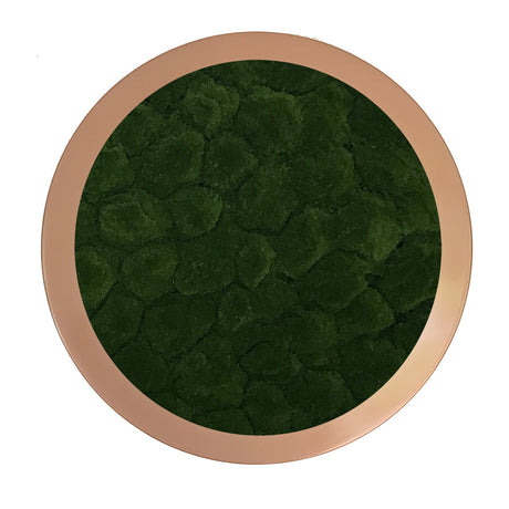 Artificial bun moss circular art panel GRP bronze finish