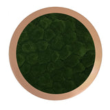 Artificial bun moss circular art panel GRP bronze finish