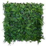Artificial green wall mixed plant panel with ferns and grasses 100x100 cm