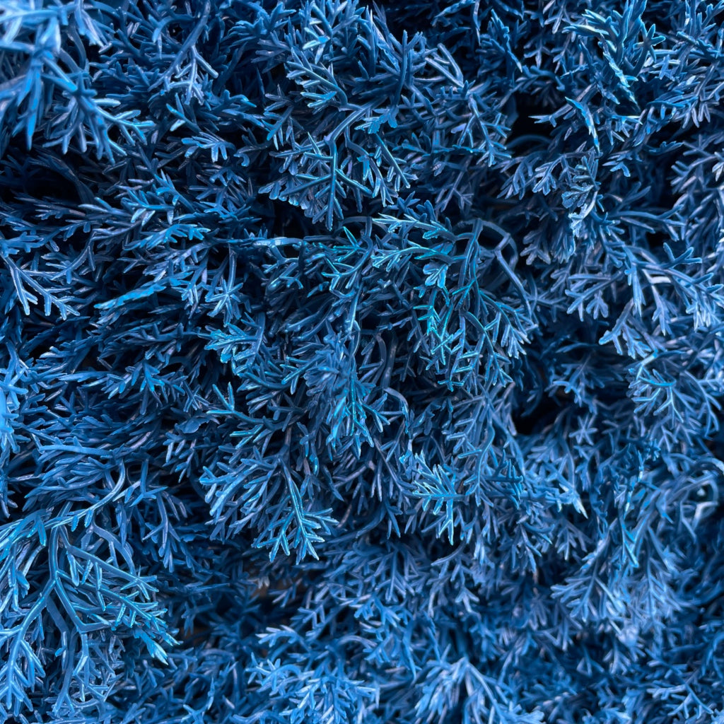 Artificial blue reindeer moss panel 100x100cm