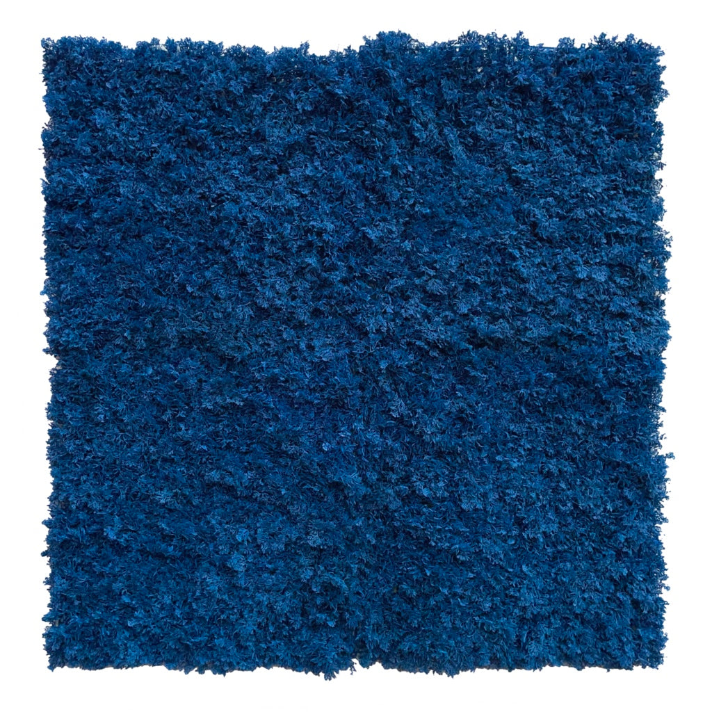 Artificial blue reindeer moss panel 100x100cm