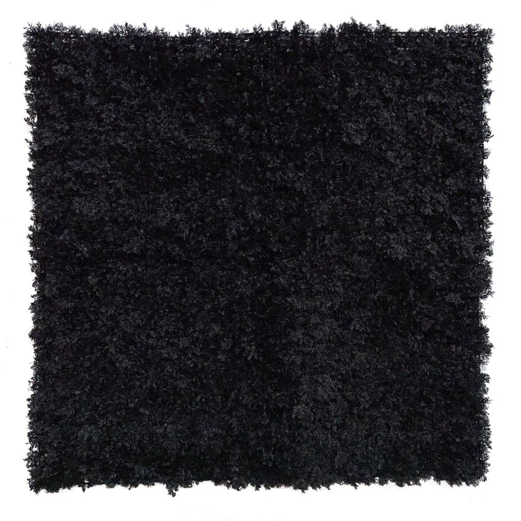 Artificial reindeer moss panel, dark square with dense shag texture