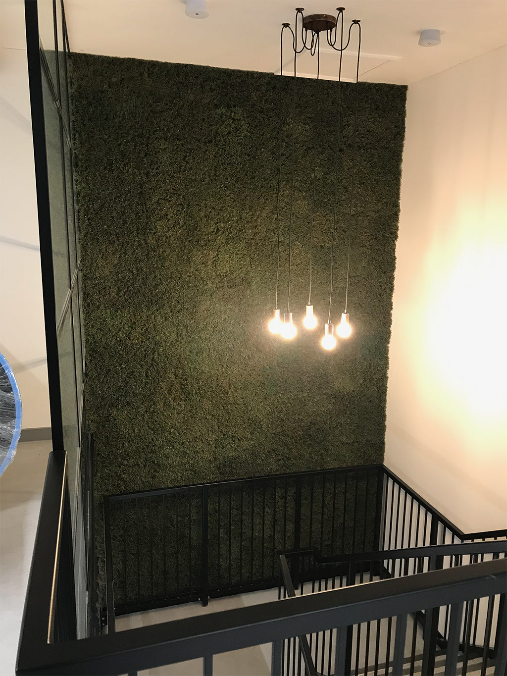 Artificial olive green-brown reindeer moss panel 100x100 cm